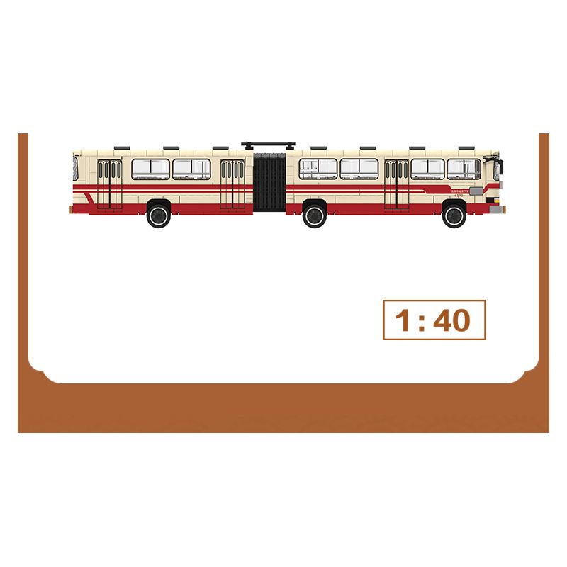 BEIJING FLAVOR ERA 002-23A XE BUÝT BẮC KINH CỔ ĐIỂN JINGHUA BK670 tỷ lệ 1:40 bộ đồ chơi xếp lắp ráp ghép mô hình Creator Sáng Tạo 552 khối