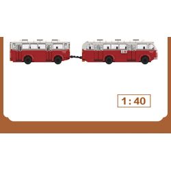 BEIJING FLAVOR ERA 007-23A XE BUÝT CỔ ĐIỂN BẮC KINH SKODA 706RO tỷ lệ 1:40 bộ đồ chơi xếp lắp ráp ghép mô hình Creator Sáng Tạo 520 khối