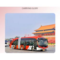 BEIJING FLAVOR ERA 001-23A XE BUÝT CỔ ĐIỂN BẮC KINH ĐƯỜNG DA 1 VÀ tỷ lệ 1:40 bộ đồ chơi xếp lắp ráp ghép mô hình Creator Sáng Tạo 437 khối