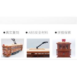 BEIJING FLAVOR ERA 008-23A XE BUÝT BẮC KINH CỔ ĐIỂN ĐIỆN 100 ĐẦU TIÊN tỷ lệ 1:40 bộ đồ chơi xếp lắp ráp ghép mô hình Creator Sáng Tạo 624 khối