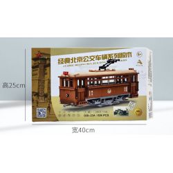BEIJING FLAVOR ERA 008-23A XE BUÝT BẮC KINH CỔ ĐIỂN ĐIỆN 100 ĐẦU TIÊN tỷ lệ 1:40 bộ đồ chơi xếp lắp ráp ghép mô hình Creator Sáng Tạo 624 khối