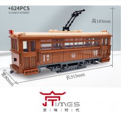 BEIJING FLAVOR ERA 008-23A XE BUÝT BẮC KINH CỔ ĐIỂN ĐIỆN 100 ĐẦU TIÊN tỷ lệ 1:40 bộ đồ chơi xếp lắp ráp ghép mô hình Creator Sáng Tạo 624 khối