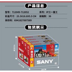 SEMBO 712049 CÔNG NGHIỆP NẶNG SANY CẦN CẨU GỖ bộ đồ chơi xếp lắp ráp ghép mô hình City ROUND LOG CRANE Thành Phố 174 khối