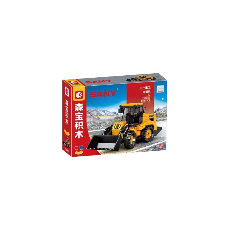 SEMBO 712050 CÔNG NGHIỆP NẶNG SANY MÁY XÚC LẬT bộ đồ chơi xếp lắp ráp ghép mô hình City WHEEL LOADER Thành Phố 178 khối
