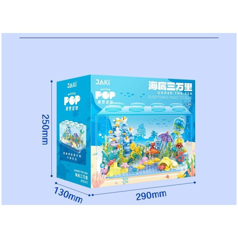 JAKI JK8351 8351 BA VẠN DẶM DƯỚI ĐÁY BIỂN bộ đồ chơi xếp lắp ráp ghép mô hình