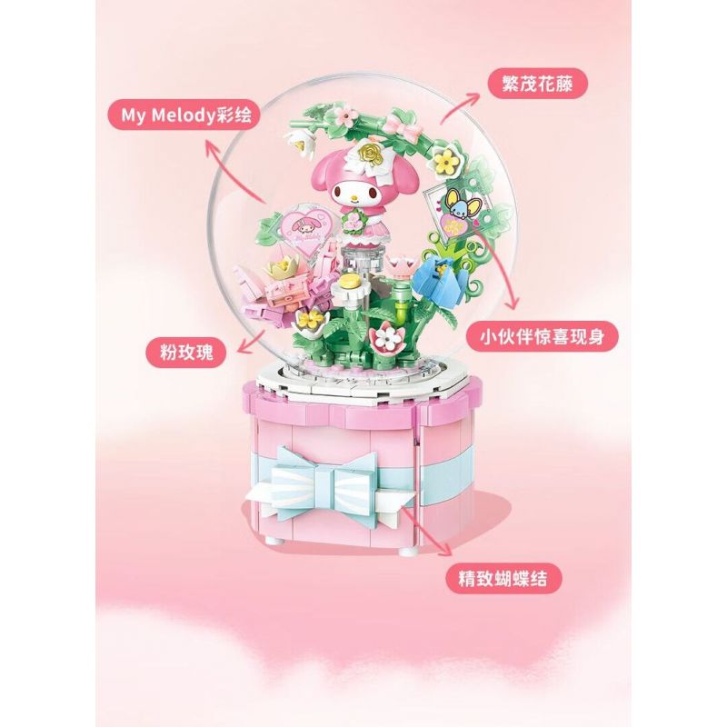 KEEPPLEY K20838 20838 HỘP NHẠC HOA NGỌT NGÀO bộ đồ chơi xếp lắp ráp ghép mô hình Movie & Game Phim Và Trò Chơi 328 khối