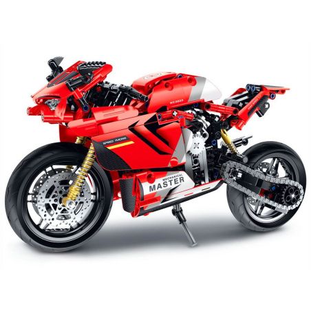 IM.MASTER QIHUI 6833 BẬC THẦY MÁY MÓC XE MÔ TÔ ĐUA GIẢ V4 bộ đồ chơi xếp lắp ráp ghép mô hình Technic Kỹ Thuật Công Nghệ Cao Mô Hình Phương Tiện 668 khối