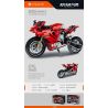 IM.MASTER QIHUI 6833 BẬC THẦY MÁY MÓC XE MÔ TÔ ĐUA GIẢ V4 bộ đồ chơi xếp lắp ráp ghép mô hình Technic Kỹ Thuật Công Nghệ Cao Mô Hình Phương Tiện 668 khối
