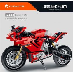 IM.MASTER QIHUI 6833 BẬC THẦY MÁY MÓC XE MÔ TÔ ĐUA GIẢ V4 bộ đồ chơi xếp lắp ráp ghép mô hình Technic Kỹ Thuật Công Nghệ Cao Mô Hình Phương Tiện 668 khối