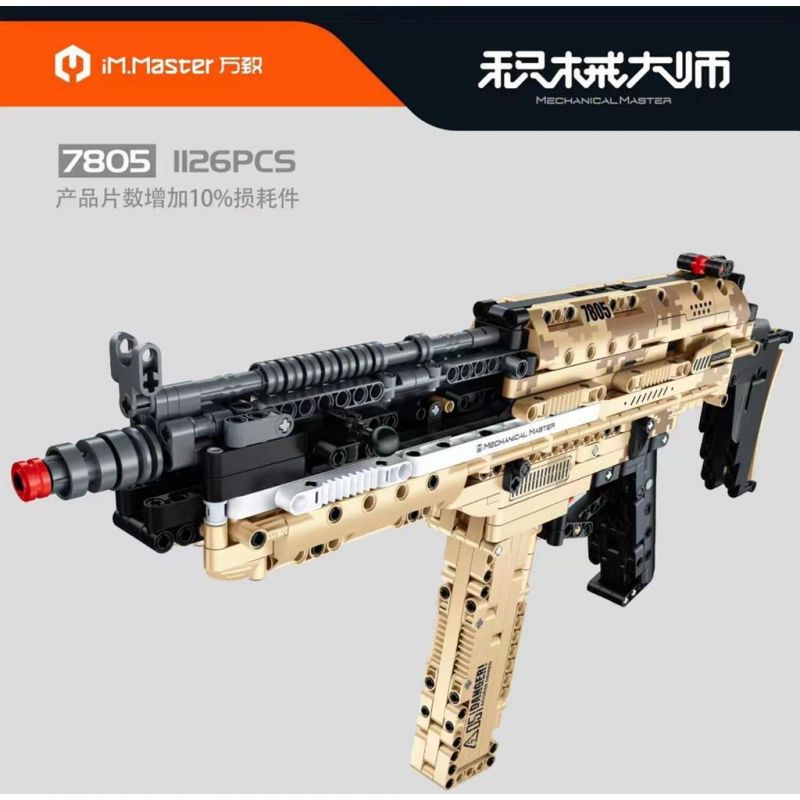 IM.MASTER QIHUI 7805 BẬC THẦY VŨ KHÍ SÚNG TIỂU LIÊN UMP5 bộ đồ chơi xếp lắp ráp ghép mô hình Technic Kỹ Thuật Công Nghệ Cao Mô Hình Phương Tiện 1126 khối