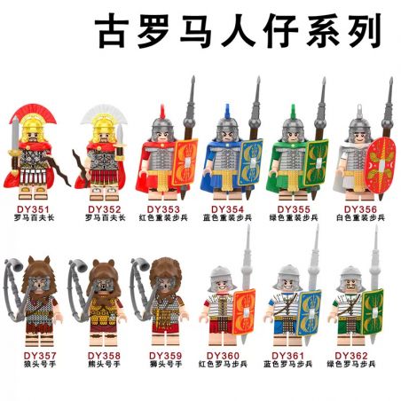 DY_MINIFIGS DY360 DY361 DY362 DY351 DY352 DY353 DY354 DY355 DY356 DY357 DY358 DY359 NHÂN VẬT LA MÃ CỔ ĐẠI CÓ 12 LOẠI bộ đồ chơi xếp lắp ráp ghép mô hình Historical