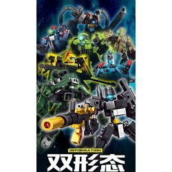 Kazi KY8107 8107 8 LOẠI CƠ CHẾ BIẾN ĐỔI ĐỘ KÉP bộ đồ chơi xếp lắp ráp ghép mô hình DEFORMATION 1204 khối