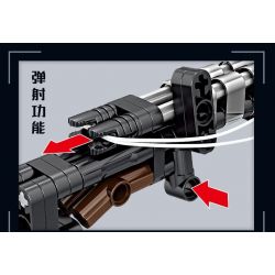 GBL KY1117 1117 KỸ SƯ CƠ KHÍ MẪU SÚNG TRƯỜNG 8 bộ đồ chơi xếp lắp ráp ghép mô hình Military Army Quân Sự Bộ Đội 398 khối