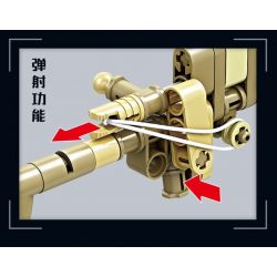 GBL KY1117 1117 KỸ SƯ CƠ KHÍ MẪU SÚNG TRƯỜNG 8 bộ đồ chơi xếp lắp ráp ghép mô hình Military Army Quân Sự Bộ Đội 398 khối