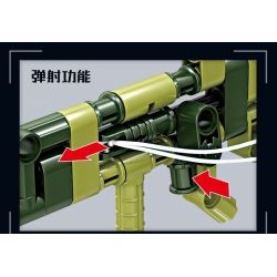 GBL KY1117 1117 KỸ SƯ CƠ KHÍ MẪU SÚNG TRƯỜNG 8 bộ đồ chơi xếp lắp ráp ghép mô hình Military Army Quân Sự Bộ Đội 398 khối