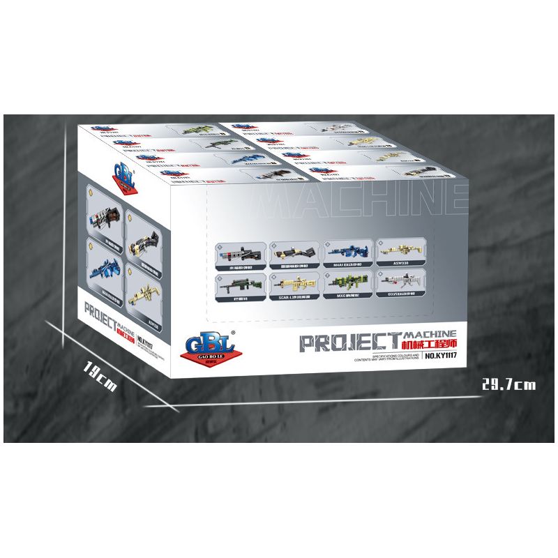 GBL KY1117 1117 KỸ SƯ CƠ KHÍ MẪU SÚNG TRƯỜNG 8 bộ đồ chơi xếp lắp ráp ghép mô hình Military Army Quân Sự Bộ Đội 398 khối