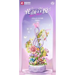 SEMBO 611096 HOA NHAN ÂM NHẠC bộ đồ chơi xếp lắp ráp ghép mô hình Creator Sáng Tạo 711 khối