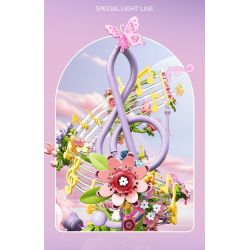 SEMBO 611096 HOA NHAN ÂM NHẠC bộ đồ chơi xếp lắp ráp ghép mô hình Creator Sáng Tạo 711 khối