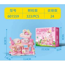 SEMBO 601559 NÓI KHÔNG VỚI BURNT GREEN BAKERY bộ đồ chơi xếp lắp ráp ghép mô hình FUNNY JUICE 323 khối
