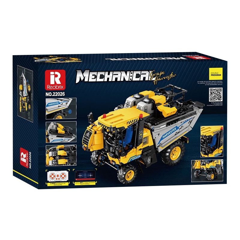 REOBRIX 22026 MÁY GẶT NHO bộ đồ chơi xếp lắp ráp ghép mô hình Technic GRAPE HARVESTER Kỹ Thuật Công Nghệ Cao Mô Hình Phương Tiện 2206 khối