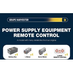 REOBRIX 22026 MÁY GẶT NHO bộ đồ chơi xếp lắp ráp ghép mô hình Technic GRAPE HARVESTER Kỹ Thuật Công Nghệ Cao Mô Hình Phương Tiện 2206 khối