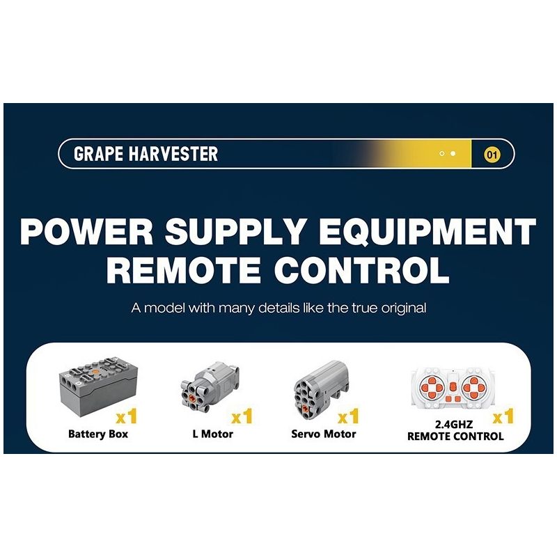 REOBRIX 22026 MÁY GẶT NHO bộ đồ chơi xếp lắp ráp ghép mô hình Technic GRAPE HARVESTER Kỹ Thuật Công Nghệ Cao Mô Hình Phương Tiện 2206 khối