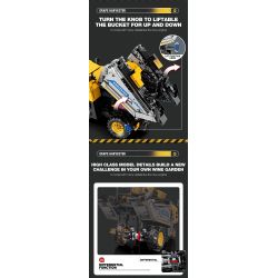 REOBRIX 22026 MÁY GẶT NHO bộ đồ chơi xếp lắp ráp ghép mô hình Technic GRAPE HARVESTER Kỹ Thuật Công Nghệ Cao Mô Hình Phương Tiện 2206 khối