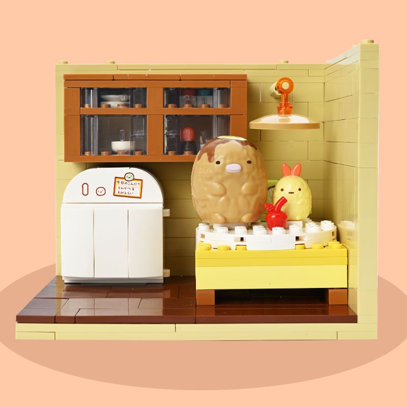 KEEPPLEY K21209 21209 CORNER FRIENDS CABIN CHUẨN BỊ BỮA ĂN CHO TONKATSU bộ đồ chơi xếp lắp ráp ghép mô hình Movie & Game Phim Và Trò Chơi