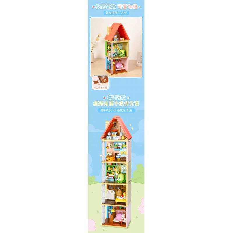 KEEPPLEY K21209 21209 CORNER FRIENDS CABIN CHUẨN BỊ BỮA ĂN CHO TONKATSU bộ đồ chơi xếp lắp ráp ghép mô hình Movie & Game Phim Và Trò Chơi