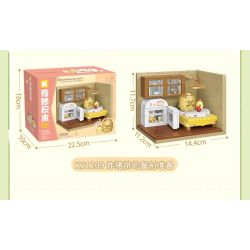 KEEPPLEY K21209 21209 CORNER FRIENDS CABIN CHUẨN BỊ BỮA ĂN CHO TONKATSU bộ đồ chơi xếp lắp ráp ghép mô hình Movie & Game Phim Và Trò Chơi