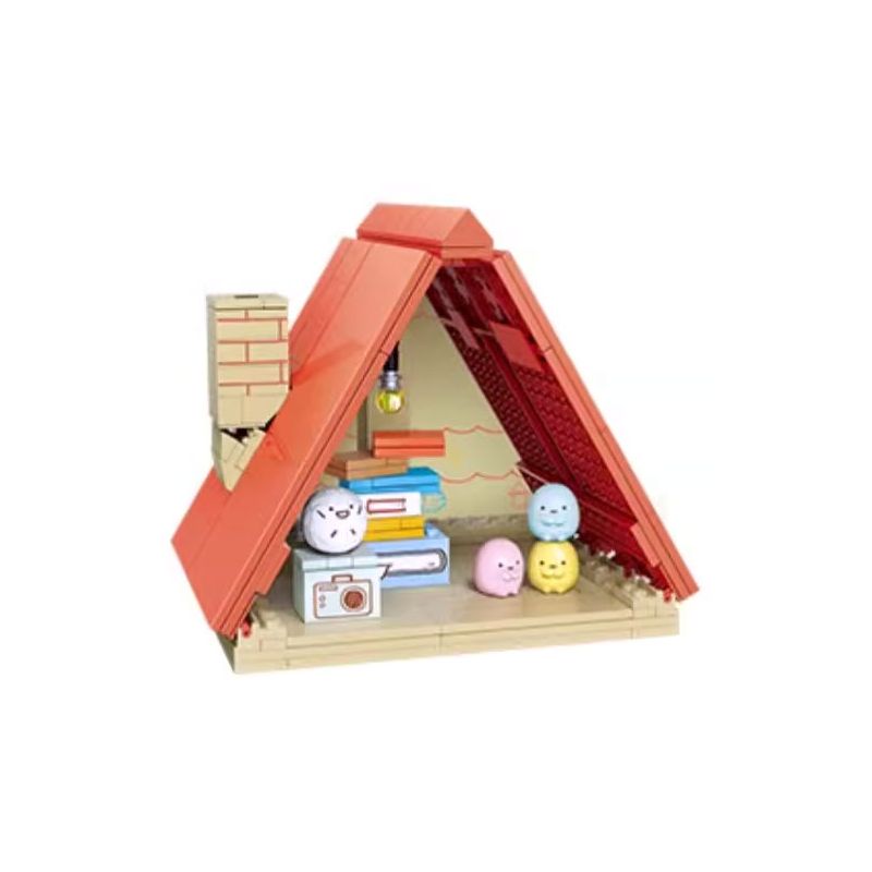KEEPPLEY K21211 21211 CABIN Ở GÓC CỦA FRIENDS GÁC XÉP TRÒN MÀU HỒNG bộ đồ chơi xếp lắp ráp ghép mô hình Movie & Game Phim Và Trò Chơi