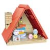 KEEPPLEY K21211 21211 CABIN Ở GÓC CỦA FRIENDS GÁC XÉP TRÒN MÀU HỒNG bộ đồ chơi xếp lắp ráp ghép mô hình Movie & Game Phim Và Trò Chơi