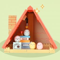 KEEPPLEY K21211 21211 CABIN Ở GÓC CỦA FRIENDS GÁC XÉP TRÒN MÀU HỒNG bộ đồ chơi xếp lắp ráp ghép mô hình Movie & Game Phim Và Trò Chơi