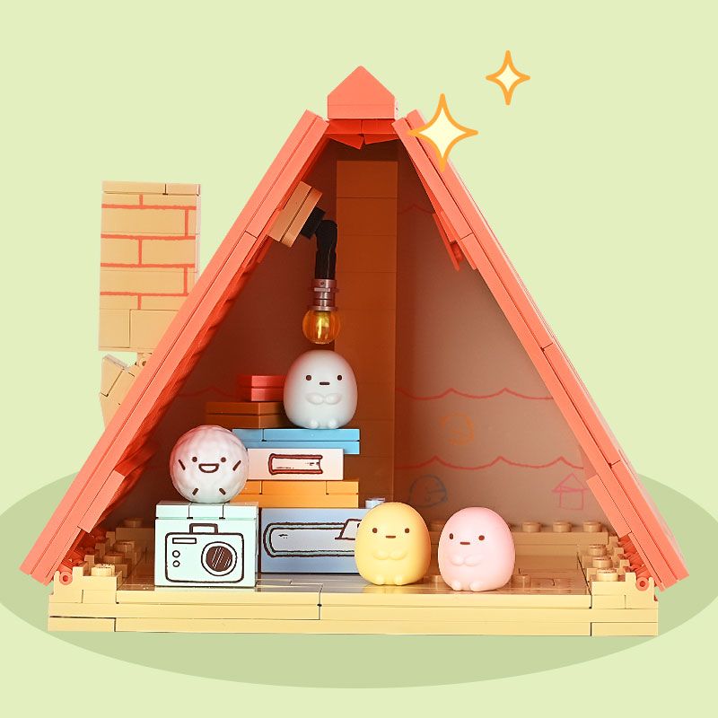 KEEPPLEY K21211 21211 CABIN Ở GÓC CỦA FRIENDS GÁC XÉP TRÒN MÀU HỒNG bộ đồ chơi xếp lắp ráp ghép mô hình Movie & Game Phim Và Trò Chơi