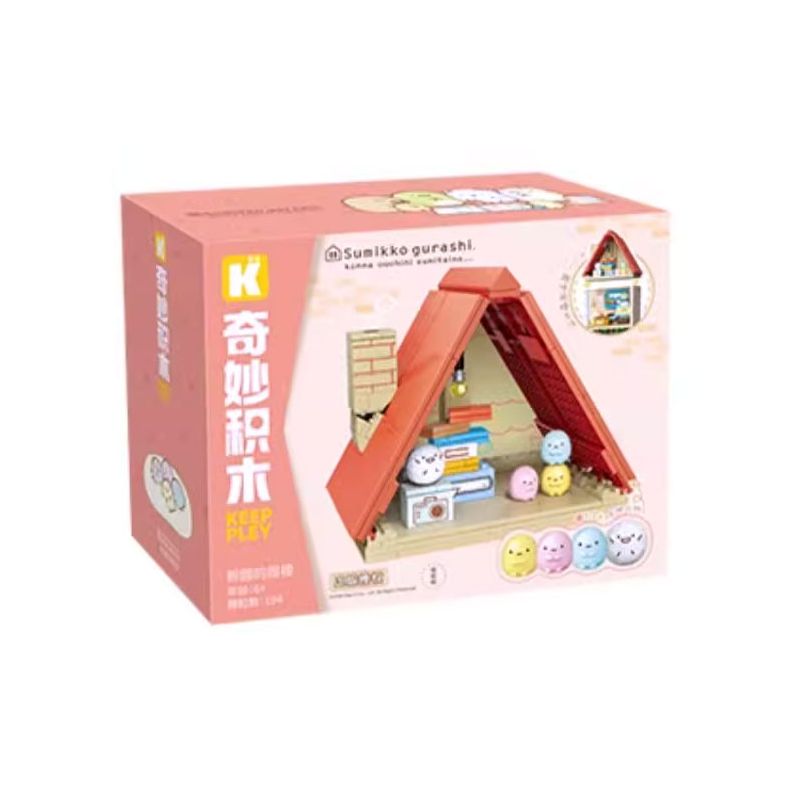 KEEPPLEY K21211 21211 CABIN Ở GÓC CỦA FRIENDS GÁC XÉP TRÒN MÀU HỒNG bộ đồ chơi xếp lắp ráp ghép mô hình Movie & Game Phim Và Trò Chơi