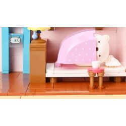 KEEPPLEY K21211 21211 CABIN Ở GÓC CỦA FRIENDS GÁC XÉP TRÒN MÀU HỒNG bộ đồ chơi xếp lắp ráp ghép mô hình Movie & Game Phim Và Trò Chơi