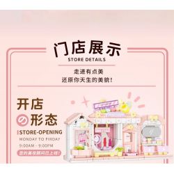 WEKKI 516615 CÓ MỘT CÔNG VIÊN SÁNG TẠO 3.0 CỬA HÀNG MỸ PHẨM LÀM ĐẸP NHỎ bộ đồ chơi xếp lắp ráp ghép mô hình MAKEUP SHOP 288 khối