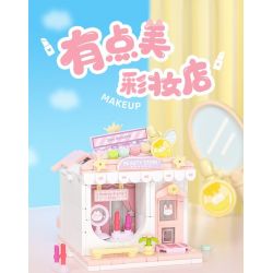 WEKKI 516615 CÓ MỘT CÔNG VIÊN SÁNG TẠO 3.0 CỬA HÀNG MỸ PHẨM LÀM ĐẸP NHỎ bộ đồ chơi xếp lắp ráp ghép mô hình MAKEUP SHOP 288 khối