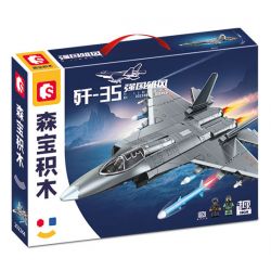 SEMBO 202244 MÁY BAY CHIẾN ĐẤU TRÊN TÀU SÂN J-35 bộ đồ chơi xếp lắp ráp ghép mô hình Military Army Quân Sự Bộ Đội 621 khối