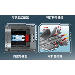 SEMBO 202244 MÁY BAY CHIẾN ĐẤU TRÊN TÀU SÂN J-35 bộ đồ chơi xếp lắp ráp ghép mô hình Military Army Quân Sự Bộ Đội 621 khối