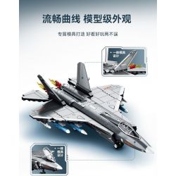 SEMBO 202244 MÁY BAY CHIẾN ĐẤU TRÊN TÀU SÂN J-35 bộ đồ chơi xếp lắp ráp ghép mô hình Military Army Quân Sự Bộ Đội 621 khối