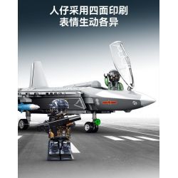 SEMBO 202244 MÁY BAY CHIẾN ĐẤU TRÊN TÀU SÂN J-35 bộ đồ chơi xếp lắp ráp ghép mô hình Military Army Quân Sự Bộ Đội 621 khối