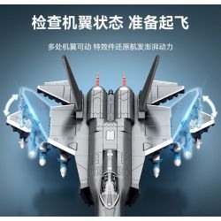 SEMBO 202244 MÁY BAY CHIẾN ĐẤU TRÊN TÀU SÂN J-35 bộ đồ chơi xếp lắp ráp ghép mô hình Military Army Quân Sự Bộ Đội 621 khối