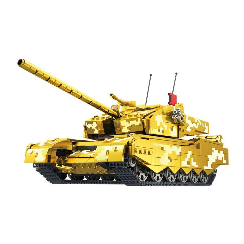 ZHEGAO GZ2008 2008 PHIÊN BẢN VÀNG TỐI THƯỢNG CỦA XE TĂNG 99A bộ đồ chơi xếp lắp ráp ghép mô hình Military Army Quân Sự Bộ Đội 1157 khối