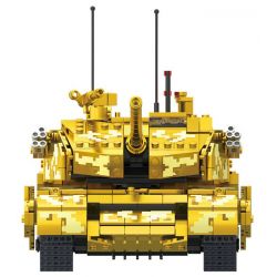 ZHEGAO GZ2008 2008 PHIÊN BẢN VÀNG TỐI THƯỢNG CỦA XE TĂNG 99A bộ đồ chơi xếp lắp ráp ghép mô hình Military Army Quân Sự Bộ Đội 1157 khối