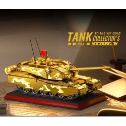 ZHEGAO GZ2008 2008 PHIÊN BẢN VÀNG TỐI THƯỢNG CỦA XE TĂNG 99A bộ đồ chơi xếp lắp ráp ghép mô hình Military Army Quân Sự Bộ Đội 1157 khối