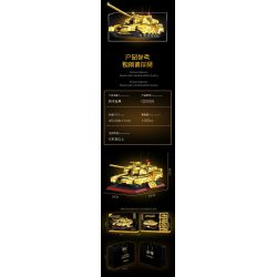 ZHEGAO GZ2008 2008 PHIÊN BẢN VÀNG TỐI THƯỢNG CỦA XE TĂNG 99A bộ đồ chơi xếp lắp ráp ghép mô hình Military Army Quân Sự Bộ Đội 1157 khối