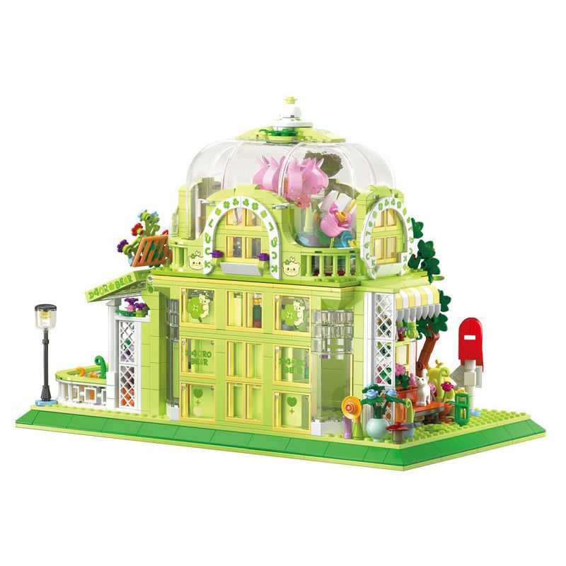 ZHEGAO 612002 VƯỜN BÁCH THẢO SUNSHINE bộ đồ chơi xếp lắp ráp ghép mô hình Creator SUNSHINE BOTANICAL GARDEN Sáng Tạo 1490 khối