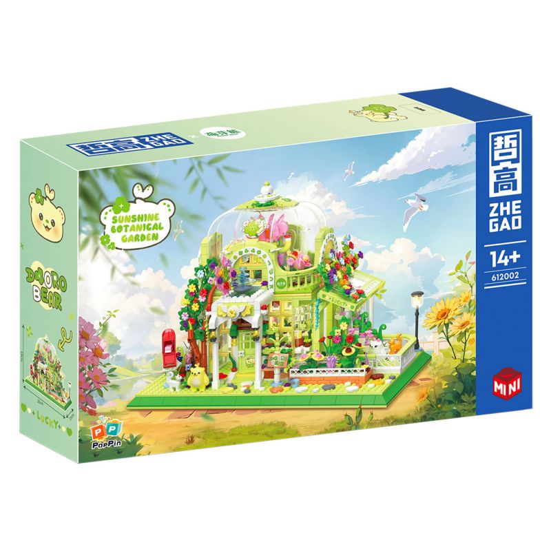 ZHEGAO 612002 VƯỜN BÁCH THẢO SUNSHINE bộ đồ chơi xếp lắp ráp ghép mô hình Creator SUNSHINE BOTANICAL GARDEN Sáng Tạo 1490 khối
