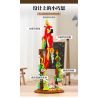DK 6014 VẸT NHÀO LỘN MÀU HỒNG bộ đồ chơi xếp lắp ráp ghép mô hình PARROT FLOWER FRAME 630 khối